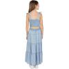 imageSpeechless Girls Sleeveless Cropped Top and Maxi Tiered Skirt SetLight Denim