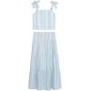 imageSpeechless Girls Sleeveless Cropped Top and Maxi Tiered Skirt SetWhiteBlue