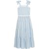 imageSpeechless Girls Sleeveless Cropped Top and Maxi Tiered Skirt SetWhiteBlue
