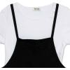 imageSpeechless Girls Sleeveless Romper and Short Sleeve Tee SetBlackWhite