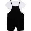 imageSpeechless Girls Sleeveless Romper and Short Sleeve Tee SetBlackWhite