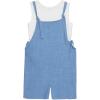 imageSpeechless Girls Sleeveless Romper and Sleeveless Tee SetDenimWhite
