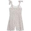 imageSpeechless Girls Sleeveless Ruched Top RomperWhiteRed