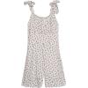 imageSpeechless Girls Sleeveless Ruched Top RomperWhiteRed
