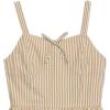 imageSpeechless Girls Sleeveless Smocked Back RomperKhakiCream