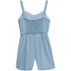 imageSpeechless Girls Sleeveless Smocked Back RomperLight Denim