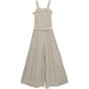 imageSpeechless Girls Sleeveless Smocked Back Wide Leg JumpsuitOatmeal