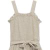 imageSpeechless Girls Sleeveless Smocked Back Wide Leg JumpsuitOatmeal