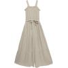 imageSpeechless Girls Sleeveless Smocked Back Wide Leg JumpsuitOatmeal