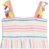 imageSpeechless Girls Striped CottonLinen Smocked Dress with Tassel Trim ampamp Flounce HemStripes