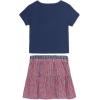 imageSpeechless Girls Tee With Plaid Boxer Skirt SetNavyRed