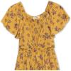 imageSpeechless Girls Wide Leg Smocked Bodice JumpsuitMustard Floral