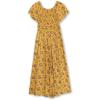 imageSpeechless Girls Wide Leg Smocked Bodice JumpsuitMustard Floral