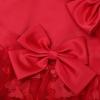 imageUhnice Flower Girl Dress Floral Butterfly Tulle Tutu Bowknot for Wedding Birthday PartyRed