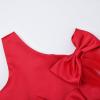 imageUhnice Flower Girl Dress Floral Butterfly Tulle Tutu Bowknot for Wedding Birthday PartyRed