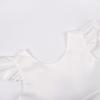 imageUhnice Flower Girl Dress Flutter Sleeve Tulle Dress with Pearl for Wedding Birthday PartyWhite