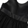imageUhnice Flower Girl Dress Satin Ball Gown for Wedding Party with BowknotBlack