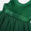 imageUhnice Flower Girl Dress Satin Ball Gown for Wedding Party with BowknotGreen