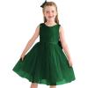 imageUhnice Flower Girl Dress Satin Ball Gown for Wedding Party with BowknotGreen