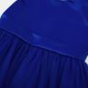 imageUhnice Flower Girl Dress Satin Ball Gown for Wedding Party with BowknotNavy Blue
