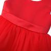 imageUhnice Flower Girl Dress Satin Ball Gown for Wedding Party with BowknotRed