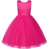 imageUhnice Flower Girl Dress Satin Ball Gown for Wedding Party with BowknotRose