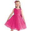 imageUhnice Flower Girl Dress Satin Ball Gown for Wedding Party with BowknotRose