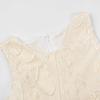 imageUhnice Flower Girl Dress Sleeveless Tulle Tutu Beaded Embroidery for Wedding Birthday PartyApricot