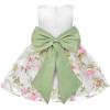 imageUhnice Flower Girl Floral Dress Sleeveless Dresses with Detachable Bow for Wedding PartyGreen