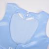 imageUhnice Flower Girl Pearl Dress Tulle Ball Gown Bow Prom with Heart Cutout for Wedding Birthday PartyBlue