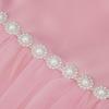 imageUhnice Flower Girl Pearl Dress Tulle Ball Gown Bow Prom with Heart Cutout for Wedding Birthday PartyPink