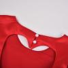 imageUhnice Flower Girl Pearl Dress Tulle Ball Gown Bow Prom with Heart Cutout for Wedding Birthday PartyRed