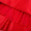 imageUhnice Flower Girl Pearls Dress VBack Tulle Ball Gown Satin Prom with BowKnot for Wedding Pageant Birthday PartyRed