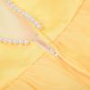 imageUhnice Flower Girl Pearls Dress VBack Tulle Ball Gown Satin Prom with BowKnot for Wedding Pageant Birthday PartyYellow
