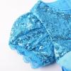 imageUhnice Flower Girl Sequin Dress Puff Sleeve Rainbow Dress for Wedding PartyBlue