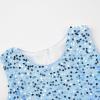imageUhnice Flower Girl Sequin Dress Sleeveless Tulle Dress for Wedding Birthday PartyBlue