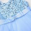 imageUhnice Flower Girl Sequin Dress Sleeveless Tulle Dress for Wedding Birthday PartyBlue