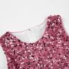 imageUhnice Flower Girl Sequin Dress Sleeveless Tulle Dress for Wedding Birthday PartyPink