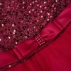 imageUhnice Flower Girl Sequin Dress Sleeveless Tulle Dress for Wedding Birthday PartyRed