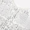 imageUhnice Flower Girl Sequin Pearl Dress Flutter Sleeve Midi Dress Tulle Bow Back for Wedding PartyWhite