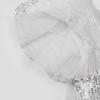 imageUhnice Flower Girl Sequin Pearl Dress Flutter Sleeve Midi Dress Tulle Bow Back for Wedding PartyWhite