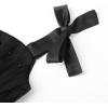 imageUhnice Flower Girls Pearl Dress Toddler Tulle Dresses with Bow Shoulder Straps for Wedding PartyBlack