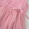 imageUhnice Flower Girls Pearl Dress Toddler Tulle Dresses with Bow Shoulder Straps for Wedding PartyBlush Pink