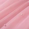 imageUhnice Flower Girls Pearl Dress Toddler Tulle Dresses with Bow Shoulder Straps for Wedding PartyPink