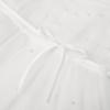 imageUhnice Flower Girls Pearl Dress Toddler Tulle Dresses with Bow Shoulder Straps for Wedding PartyWhite