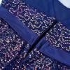 imageUhnice Flower Girls Sequin Dress VBack Tulle Ball Gown for Wedding PartyNavy Blue