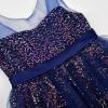 imageUhnice Flower Girls Sequin Dress VBack Tulle Ball Gown for Wedding PartyNavy Blue