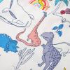 imageUhnice Girls Casual Dress Dinosaur Summer Dress Short Sleeve SundressWhite