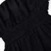imageUhnice Girls Summer Casual Dress Bow Tie Back Dresses Off Shoulder Ruffled HemBlack