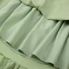 imageUhnice Girls Summer Casual Dress Bow Tie Back Dresses Off Shoulder Ruffled HemGreen